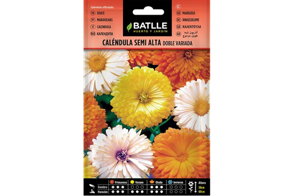 Semillas Caléndula Semi Alta Doble Variada - Batlle